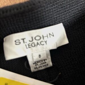 St John Legacy  Santana Knit Pants  Black Pull On Pants/Trousers Size 8 BNWT